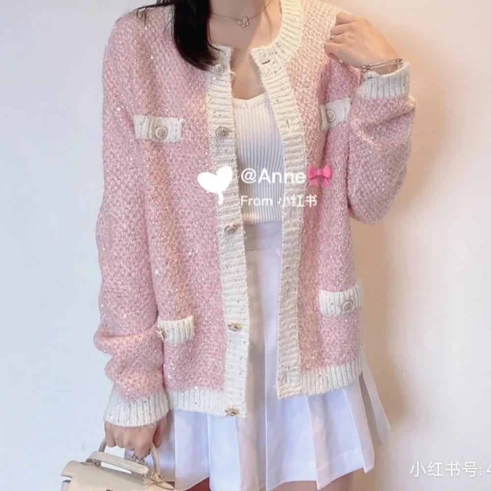 Maje pink cardigan sz2